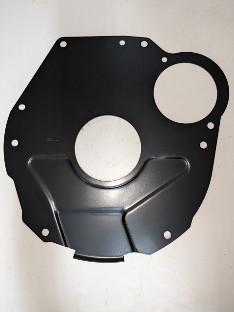 Block plate, 66-70 200ci, 2 bolt starter, 136 tooth f/w New repot part.