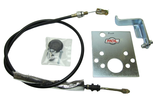 MDL, 1964.5-66 Mustang Clutch Cable Kit, (Cable release bellhousings)