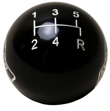 MDL 5-Speed Black Shift Ball in Brushed Aluminum/ 16mm used with Thread Reducers