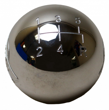 MDL Polished Aluminum 5-Speed Shift Ball, 16mm used with Thread Reducers