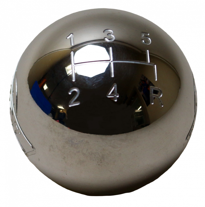 MDL Polished Aluminum 5-Speed Shift Ball, 16mm used with Thread Reducers