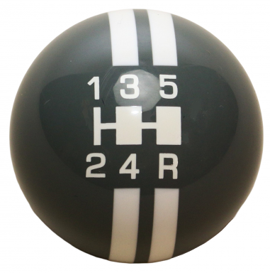 5-Speed Gray Shift Ball with White Rally Stripe 2-1/8", 16mm used with Thread Reducers
