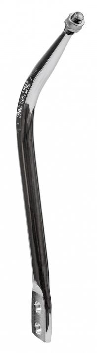 Shift lever Flat Hurst Chrome 11.12" x 2.25" back, Tri-5 Chevy, Buick GS 3/8"-16 thread