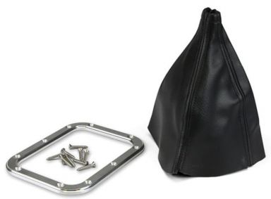 Lokar Rectangular Naugahyde Shift boot/ Billet Trim Ring