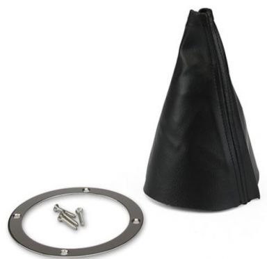 Lokar Round Naugahyde Shift boot - Hot Rod 5"/ Polished Stainless Ring