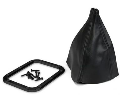 Lokar Rectangular Naugahyde Shift boot/ Black Billet Ring