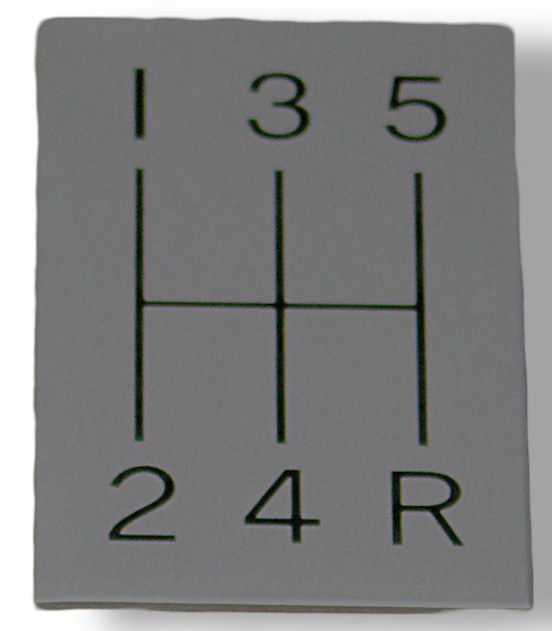 63-67 C2-Corvette 5-Speed Pattern Plate