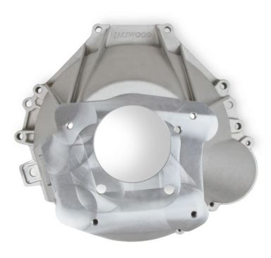 Lakewood Aluminum Bellhousing, Ford 6-bolt SB, Ford T5. Includes Block Plate
