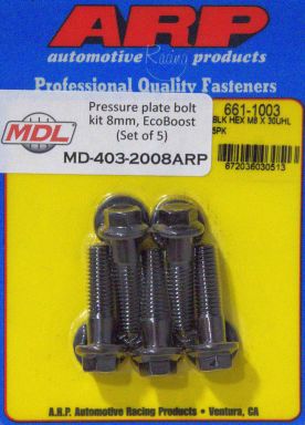 Pressure plate bolt kit, 8mm, Chromoly ARP, EcoBoost (Set of 5)