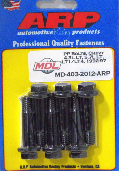 Pressure Plate Bolts kit, 3/8-16 in. Chevy, 4.3L LT, 5.7L LT, LT1/LT4, 1992-97, Set of 6