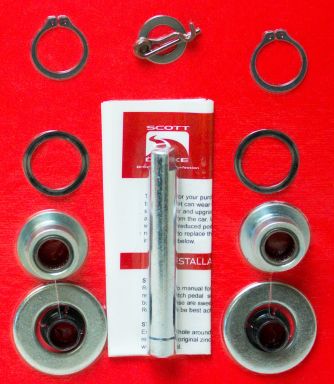 Roller bearing kit, Pedal hanger, w/repair rod, 65-73 Mustang