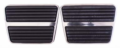 Pedal pad kit, 3" Manual brake, 3" clutch pad, with SS trim rings