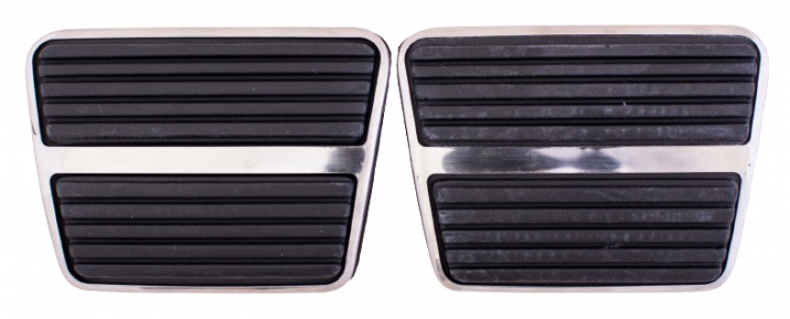 Pedal pad kit, 3" Manual brake, 3" clutch pad, with SS trim rings