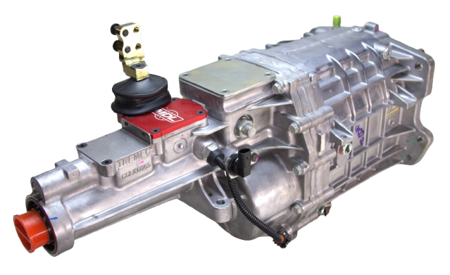 MDL Tremec GM TKX 17722 Road Race 5-spd, Side, Front Socket, 1" Left, Straight Up -.500" FWD Offset