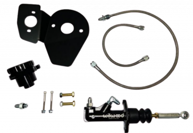 Hyd Clutch Master Kit, 62-67 Chevy II Nova. Includes Billet Reservoir and braided