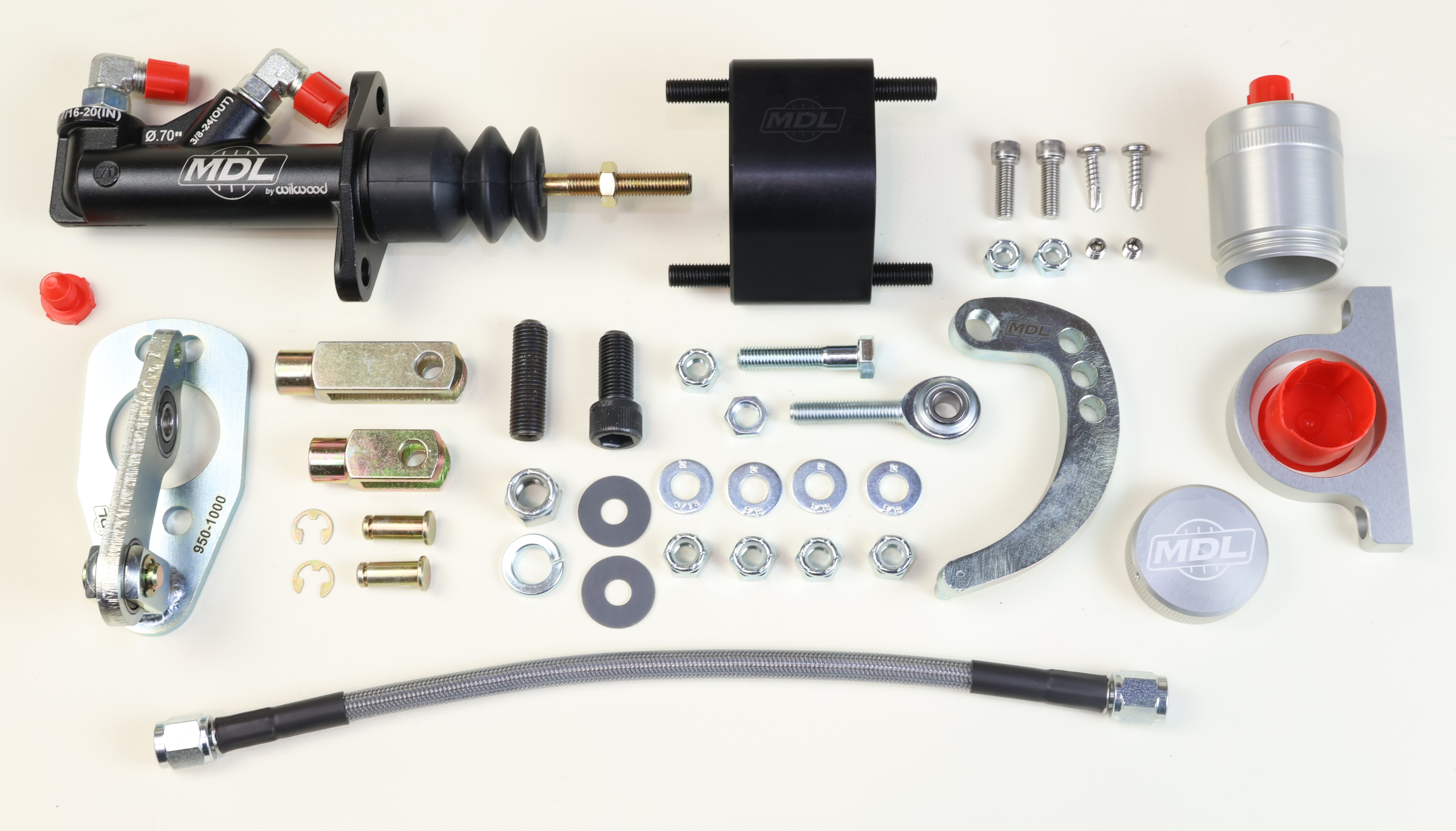 1967-70 Mustang/Cougar Clutch Master Kit Clear Billet Reservoir | MDL