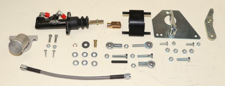 MDL New LF Series 60-65 Falcon/Comet Hydraulic Clutch Master Kit, Clear Billet Reservoir
