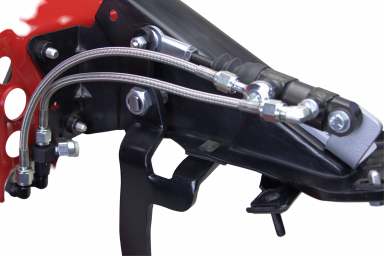 MDL Hyd Clutch Master Kit 67-68 Mustang Stealth Series Reversible Silver/Black Firewall Plate