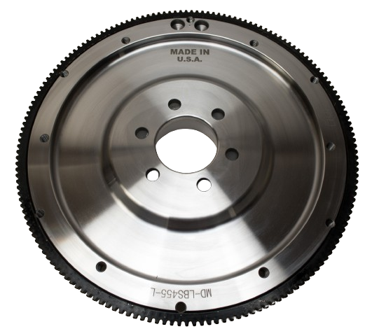 MDL Lighten Billet Steel Flywheel, Pontiac 76-84/ 326 thru 455 w/cb, 166 tooth Register 2.485"