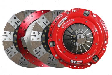 McLeod RXT1200 Clutch Set, Solid hub Twin disk, Metallic facings, 26 spline, 10.5" metric/long