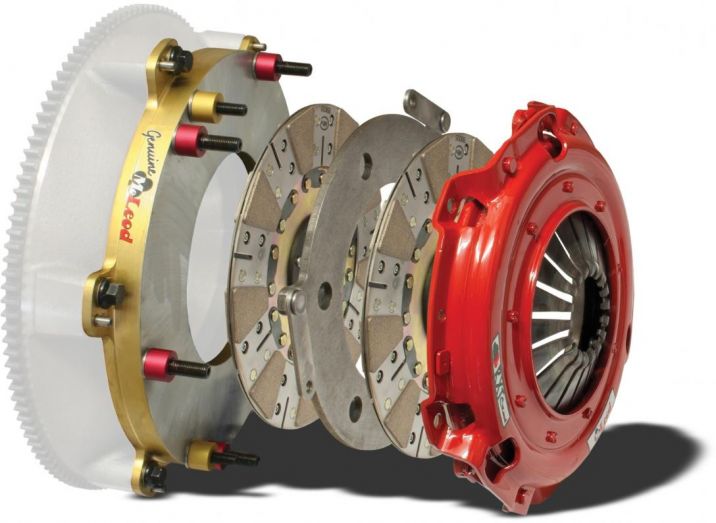 McLeod RXT1200 Clutch Set, Twin disk, Metallic facings, 26 spline, Gold Ring, 11" Metric