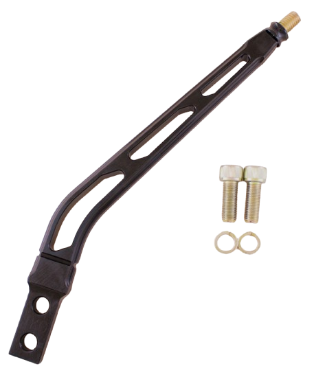 8" Black Billet Aluminum Lokar layback-Shift lever - 3/8"-16 thread