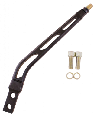 8" Black Billet Aluminum Lokar layback-Shift lever - 3/8"-16 thread