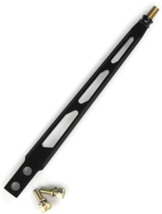 8" Straight Black Billet Aluminum Lokar Shift lever-3/8"-16 thread