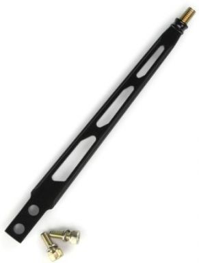 8" Straight Black Billet Aluminum Lokar Shift lever-3/8"-16 thread