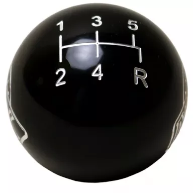 MDL 5-Speed Black Shift Ball in Brushed Aluminum/ 16mm used with Thread Reducers