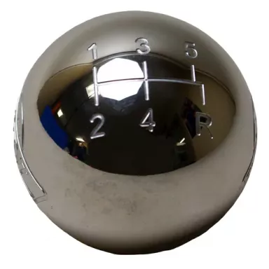 MDL Polished Aluminum 5-Speed Shift Ball, 16mm used with Thread Reducers