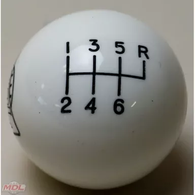 MDL 6-Speed White Shift Ball 16mm thread, 16mm used with Thread Reducers
