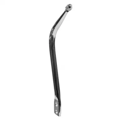 Shift lever Flat Hurst Chrome 11.12" x 2.25" back, Tri-5 Chevy, Buick GS 3/8"-16 thread