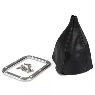 Lokar Rectangular Naugahyde Shift boot/ Billet Trim Ring