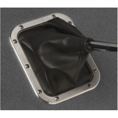 LOKAR Rectangular Naugahyde Shift boot/ Billet Trim Ring