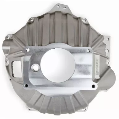Bellhousing, Aluminum, GM LT1/LS, Lakewood, 168 tooth SB/BB, to GM four speed bolt pattern.