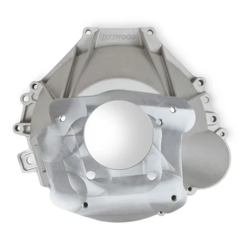 Lakewood Aluminum Bellhousing, Ford 6-bolt SB, Ford T5. Includes Block Plate