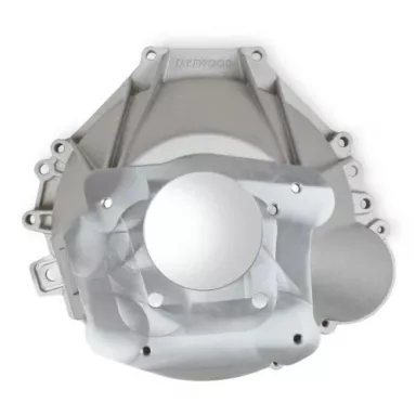 Lakewood Aluminum Bellhousing, Ford 6-bolt SB, Ford T5. Includes Block Plate