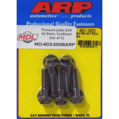Pressure plate bolt kit, 8mm, Chromoly ARP, EcoBoost (Set of 5)