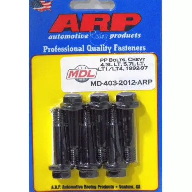 Pressure Plate Bolts Kit, 3/8-16" Thread, Chromoly, Black Oxide, Chevy LT/LT1/LT4, 1992-97, Set of 6