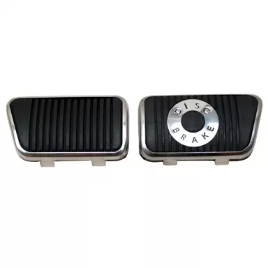 65-68 Mustang Clutch/Disk-Brake Pedal Pad Kit/ trim rings