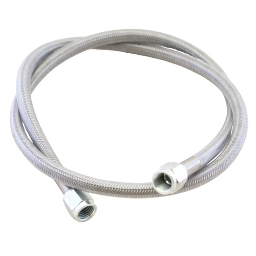 Steel braided line GM Male Quick Disconnect, Female AN4, 36" long, Clear Coated