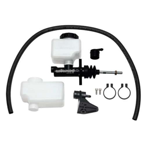 Master Cyl, Wilwood, Compact 1" Bore X 1.12" Stroke, Cyl -Banjo Outlet, Combo Remote Reservoirs