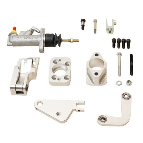 MDL LF Series 79-93 Mustang/Capri Hydraulic Clutch Master Kit, .750" Bore, Silver Billet Reservoir