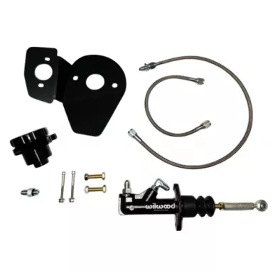 62-67 Chevy II Nova Hyd Clutch Master Kit / Billet Reservoir & Braided Lines
