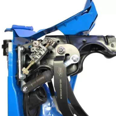 MDL Hyd Clutch Master Kit 81-93 Mustang Stealth Series Black Firewall Plate Assly Black Billet Res