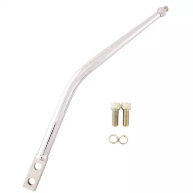 Shift lever, Lokar, Steel, Chrome, 16" 30 deg bend, 6" back x 14.5" tall