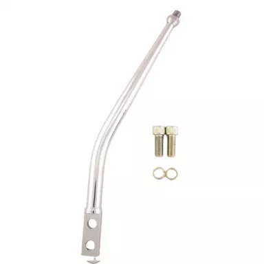 Shift lever, Lokar, Steel, Chrome, 10' 30 deg bend, 4' back x 9' tall
