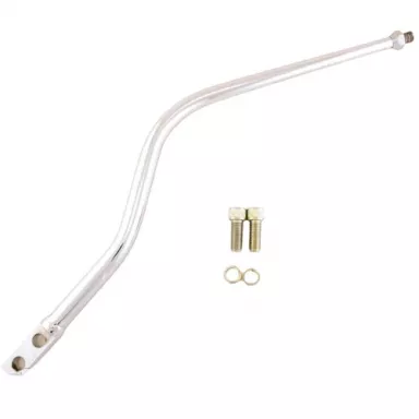 Shift lever, Lokar, Steel, Chrome, 16' Double bend, 2' back x 15' tall