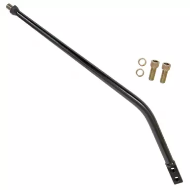 10" Black Steel Lokar Lay-Back shifter (3/8"-24 thread)